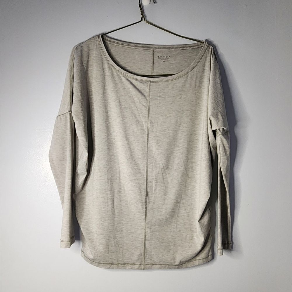 Athleta Made USA Swoop Back Super Soft Gray XS Work Out Top Athletic Wear